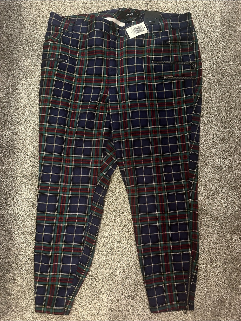 torrid Navy, Green & Red Plaid Chinos